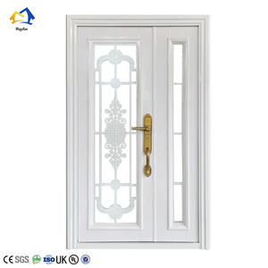 Hochwertige anpassbare moderne Design Doppel außen Stahl Sicherheits türen für Home <span class=keywords><strong>Villa</strong></span> Eisentor Design Glas Eingangstür - Product Image 3
