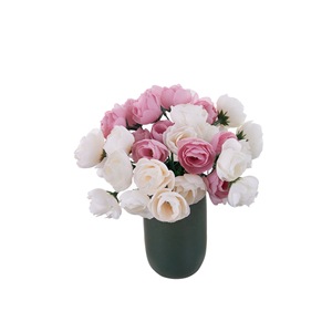 ช่อดอกกุหลาบประดิษฐ์ CallaFloral สีขาว ชมพู ขาวนม ก้านเดี่ยว สำหรับตกแต่งงานแต่งงาน สไตล์ INS ตกแต่งบ้าน - Product Image 5