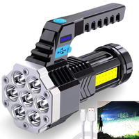 Lampes LED 1000 Lumens Lampe de Poche Zaklamp Lanterna Rechargeable Laser Torche Longue Portée Puissante Lampe Torche Solaire