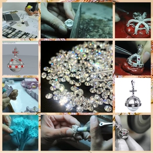 9K-18K Vàng Vàng <span class=keywords><strong>Ruby</strong></span> Mặt dây chuyền-2ct Pigeon máu, aigs chứng nhận, kim cương giọng nữ trang sức - Product Image 6