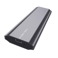 Adaptor Enclosure SSD 2-in-1 Aluminium M.2 NVMe NGFF Tanpa Alat, NVMe ke USB-C Gen 2 10Gbps ShuoLe TNP07
