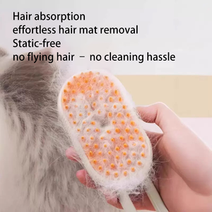 3-in-1 zelfreinigende borstel voor huisdieren, ABS roterende ontklittingskam met spraymassage voor droog en nat gebruik - Product Image 2