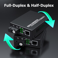 Gigabit Fiber Ethernet Dönüştürücü 1 SC ile 1 RJ45 10/100/1000Mbps Tek Fiber Tek Modlu Fiber Medya Dönüştürücü