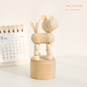 Mini ornements de bureau en bois respectueux de l'environnement, style Art déco créatif, logo personnalisé, jouets pour étudiants - Product Image 6