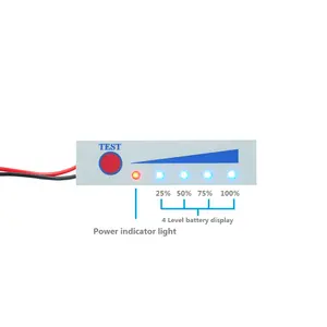 เครื่องทดสอบจอแสดงผล LED แบตเตอรี่กรดตะกั่ว เครื่องทดสอบตัวบ่งชี้ระดับแบตเตอรี่ลิเธียม