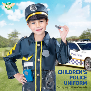 7 pezzi polizia finta Set di giochi per bambini uniforme della polizia vestito poliziotto gioco di ruolo con strumenti per giocattoli per ragazzi e ragazze - Product Image 5