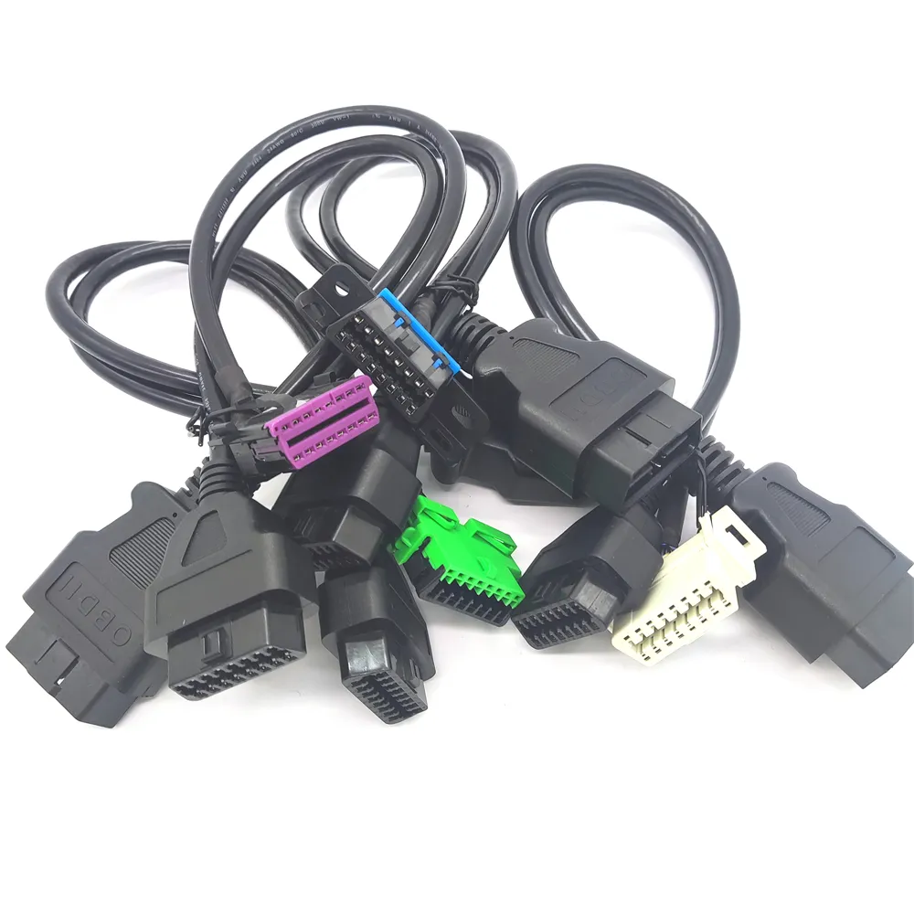 OBD2 untuk OBD Kabel Kabel Konversi untuk PSA GM NISSAN Benz BMW Ford Profesional Diagnostik Kabel Code Reader