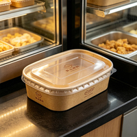 Conteneur jetable personnalisable pour hôtel avec couvercle anti-fuite pour le service en chambre, le petit-déjeuner et les repas sur place