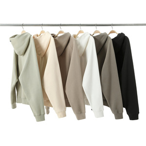 Felpa con cappuccio in bianco di alta qualità da 500gsm con stampa personalizzata Oversize da uomo <span class=keywords><strong>Pullover</strong></span> semplice con cappuccio ricamato - Product Image 1