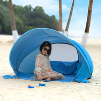 Kenpuaz tente de plage de parasol de camping à revêtement argenté tente pliable intérieure/extérieure populaire pour enfants installation rapide