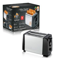Grille-pain automatique 650W à 2 fentes, 6 niveaux réglables, pour sandwichs et petit-déjeuner, fourni directement par l'usine