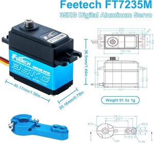 DS3225 Servomoteur 25KG pour Voiture RC Buggy Haute Vitesse Étanche Numérique Bleu Robotique Engrenage Métallique en Acier Inoxydable Moteur Sans Noyau 180 - Product Image 5