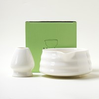 Ensemble de thé matcha en gros avec emballage, fouet, support et bol à bec verseur