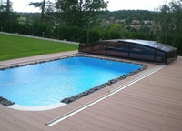 Planches de terrasse en WPC co-extrudées 23x140mm pour jardin extérieur
