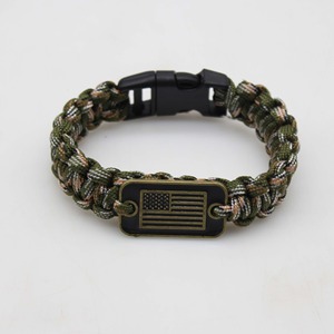 Grosir gelang tali payung bertahan hidup taktis uniseks bendera Amerika Serikat gelang Paracord 550 - Product Image 6