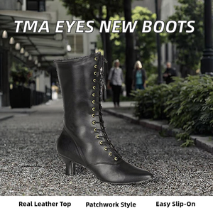 2026 Summer Chelsea <b>Boots</b> PU-Lining Unfurled Mid-Calf Spike Heels 6cm Slip-On Lightweight - Product Image 2