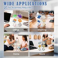 Support de présentation rotatif personnalisé pour autocollants, en acrylique 360° pour les vendeurs °   Porte-cartes rotatif à 3 niveaux pour cartes de visite