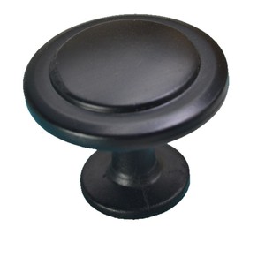 <b>Black</b> Zinc Alloy Cabinet <b>Knob</b> Round Traditional Style For Drawer Door 25 Pack Durable Furniture Handle - Product Image 5