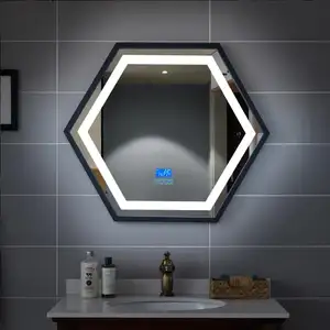 Specchio da bagno a LED illuminato antiappannamento LED Light bagno Smart Makeup Vanity Mirror, Touch Dimming Switch Color Temp