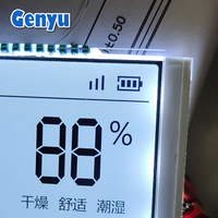 Fabricant d'écrans LCD à 7 segments personnalisés Genyu, écran LCD positif Htn à 40 broches, rétroéclairage blanc, écran de thermostat, affichage LCD à 8 segments
