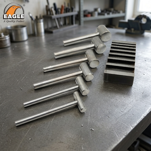 Kit de fournitures pour la fabrication de bijoux DIY Eagle Goldsmith : Bloc de formage en U en acier, marteaux et poinçons de 2,250 kg pour le polissage de bijoux - Product Image 2
