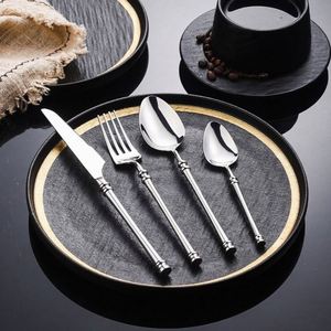 Ensemble de Couverts de Luxe en Acier Inoxydable de Qualité Supérieure pour Fêtes, Fournisseur d'Articles de Table Dorés, Couteaux, Fourchettes et Cuillères pour Mariages, Vaisselle Argentée - Product Image 4