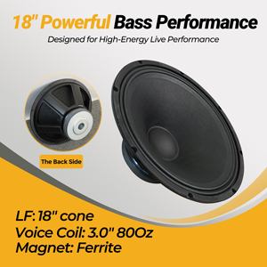 Système de caisson de basses actif alimenté par amplificateur de classe D Rqsonic WHN18S1 professionnel audio 18 pouces 400W - Product Image 3