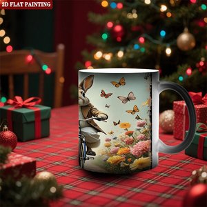 Taza Personalizada con Foto, 11 oz, Cerámica Negra Esmerilada, Taza Mágica que Cambia de Color con el Calor - Product Image 2