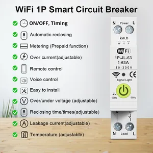 <span class=keywords><strong>Wifi</strong></span> thông minh mini ngắt mạch tuya điều khiển từ xa điện thoại di động recloser điều chỉnh quá dòng quá áp rò rỉ bảo vệ nhựa - Product Image 3