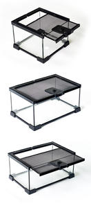 Maßgefertigtes Reptilien-Terrarium & <span class=keywords><strong>Vivarium</strong></span> Schwarzes Gehäuse mit Superweiß-Glasseiten Hohe Transparenz - Product Image 5