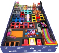Parc de trampolines commercial personnalisé, aire de jeux intérieure pour enfants, tapis de saut, centre d'aventure