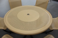 20 ans d'expérience dans la fabrication de meubles de parc modernes fabricant de table de pique-nique en acier 6 chaises bancs et tables de parc