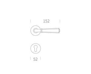 Set di Maniglie per Porte in Ottone Massiccio Serie Fonografica con Serratura Meccanica <span class=keywords><strong>a</strong></span> Leva per Porte Interne in Legno di Hotel e Ville di Lusso - Product Image 4