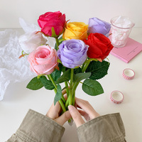Stylo bille en forme de rose de dessin animé, cadeau créatif pour la Saint-Valentin