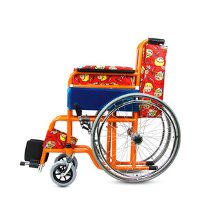 Silla de Ruedas Plegable para Niños, Ligera, de Aleación de Aluminio, Manual, para Niños con Discapacidad, Ayuda para la Movilidad con Diseño de Dibujos Animados - Product Image 2