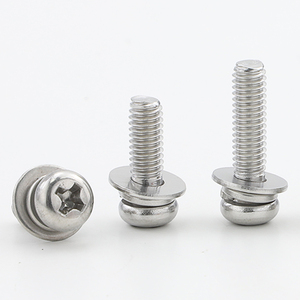 Juego de tornillos Sems de acero inoxidable 316 con cabeza hueca Phillips y junta de resorte plana, tamaños M3, M4, M5, M6 - Product Image 3