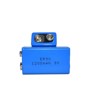 Дешевые цены 6f 22 <span class=keywords><strong>6f22</strong></span> Первичная литиевая батарея 9 В дымовые извещения 1200 мАч er9v 9 В батарея для мультиметра - Product Image 1