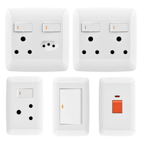 Interrupteurs de plafond et muraux JUBEN en matériau PC, variateurs de vitesse, accessoires électriques, prises - Blanc 16A 250V
