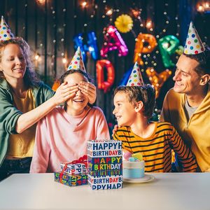 Happy Birthday <b>Wrapping</b> <b>Paper</b> Roll 17 Inch X 16.5 Ft Double Side Colorful Gift Craft <b>Paper</b> Reversible - Product Image 5