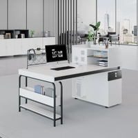 Nouvelle table de bureau moderne, durable et réglable, avec bureau financier pour quatre personnes et ensemble de chaises de bureau pour six employés