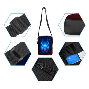 Mejor regalo para la escuela <span class=keywords><strong>3D</strong></span> dibujos animados araña azul <span class=keywords><strong>mochila</strong></span> mensajero lápiz bolsas moda impermeable poliéster cremallera para niños niñas - Product Image 2