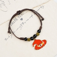 Bracelets de perles tendance style vintage effrayant pour Halloween, bracelets superposés à breloques multiples de sorcières et chauves-souris pour fête costumée