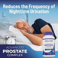 Complément Alimentaire OEM ODM Marque Privée pour la Santé de la Prostate : Capsules avec Palmier Nain, Bêta-Sitostérol, Vitamines et Minéraux