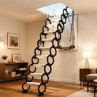 Escalier de grenier escamotable OEM avec verrou de sécurité et marches larges pour l'amélioration de l'habitat