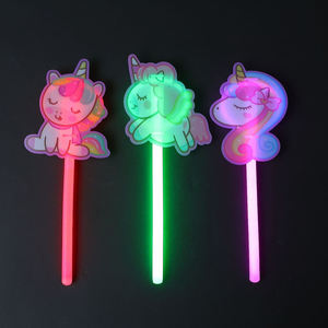 Многоцветные химические детские светящиеся палочки с единорогом, светящиеся палочки, оптовая продажа, одна упаковка - Product Image 4