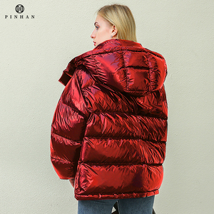 Venta caliente abrigo de invierno para mujer abrigo corto de burbuja de plumón de pato de alta calidad chaqueta acolchada cálida Forladies - Product Image 3
