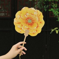 Éventail en papier pivoine pour danse chinoise, photographie, Uchiwa, cadeaux de mariage