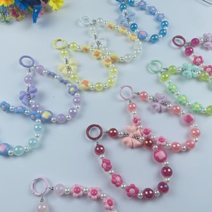 Tolka/duojia tkod23 Bowknot tim hoa điện thoại trường hợp mặt dây thừng tươi Kaki Màu mạ 120cm chuỗi đính cườm dây - Product Image 2