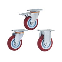 Roulettes industrielles en polypropylène PP 3 4 5 pouces, roulettes à usage moyen avec frein
