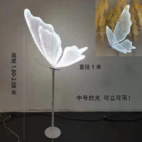 L06653 vente en gros décoration de mariage grands papillons chauds blancs lumières LED papillon pour la décoration de fête de mariage